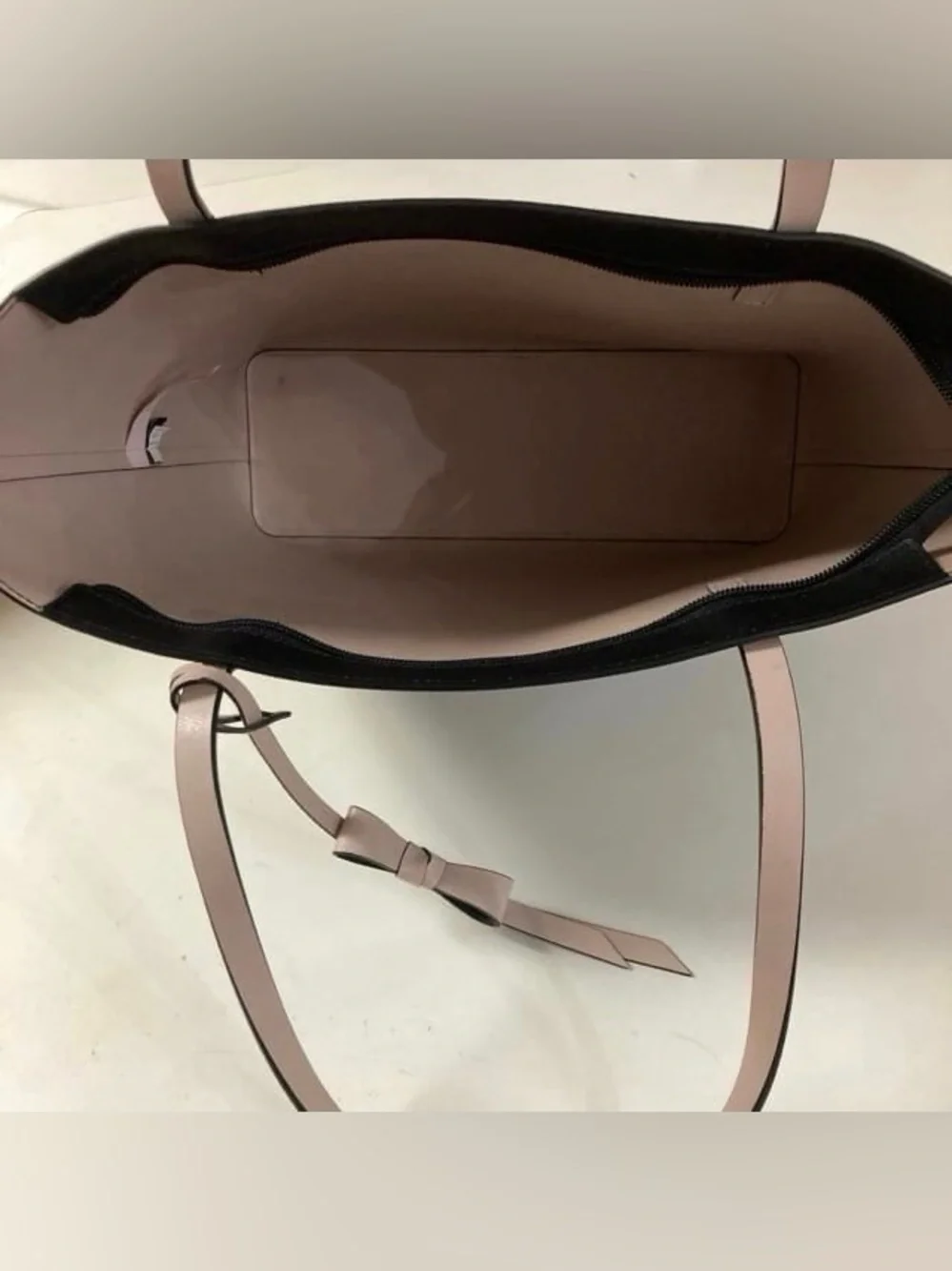 Kate Spade Black Structured Pink Bow Tote